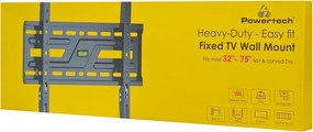 POWERTECH επιτοίχια βάση τηλεόρασης PT-1373, 32-75", έως 75kg, fixed