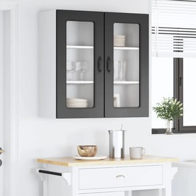 vidaXL Πάνελ πλυντηρίου πιάτων Kalmar 2 pcs Μαύρο Επεξεργασμένο Ξύλο
