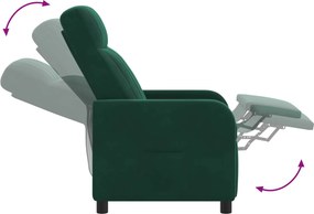 vidaXL Κάθισμα μασάζ Σκούρο Πράσινο Βελούδο