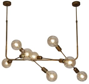 Φωτιστικό Οροφής - Ράγα Led HL-3524-8 77-3804 Eric Old Bronze Homelighting Metal