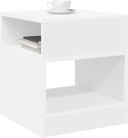 vidaXL End Table 2 pcs Λευκό 40,5 x 40 x 45 εκ Επεξεργασμένο ξύλο