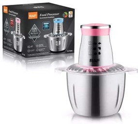 Raf Πολυκόπτης Multi 1000W με Δοχείο 3lt Ροζ R.7030