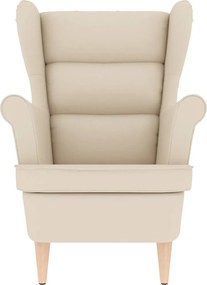 vidaXL Πολυθρόνα Λευκή 74x84x100 cm Λινό