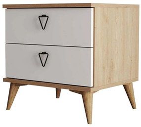 Κομοδίνο Versa 389MZA1716 52x45x55,1cm Oak-White