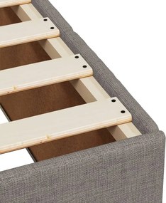 vidaXL Πλαίσιο Κρεβατιού χωρίς στρώμα Taupe 120x190 εκ. Υφασμάτινο