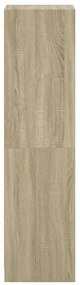 vidaXL Ντουλάπι Sonoma Δρυς 35 x 37 x 142 εκ. με Γυάλινη Πόρτα