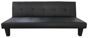 Καναπές Κρεβάτι Τριθέσιος ArteLibre NAHELE Μαύρο PU 82x82.5x78cm