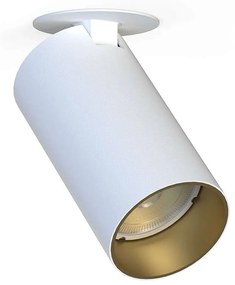 Φωτιστικό Οροφής - Σποτ Mono Surface 7683 1xGU10 10W White-Gold Nowodvorski Μέταλλο,Πλαστικό