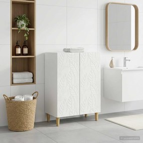 vidaXL Ντουλάπι Αποθήκευσης Μπάνιου DELFT Λευκό 59,5 x 31 x 80 εκ