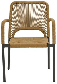 Καρέκλα - Πολυθρόνα αλουμινίου Norture στοιβαζόμενη ανθρακί σκελετός-φυσικό rattan 57x61x85 εκ. 57x61x85 εκ.