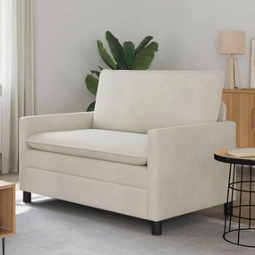 vidaXL Καναπές Κρεμ 126 x 81 x 87,5 εκ Βελούδο