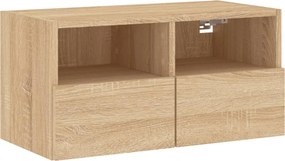 vidaXL Ντουλάπι Τοίχου Τηλεόρασης Sonoma Δρυς 60x30x30 εκ. Επεξ. Ξύλο