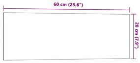 vidaXL Πίνακας Επιτοίχιος Μαγνητικός Λευκός 60x20 εκ. από Ψημένο Γυαλί