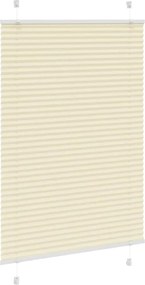 vidaXL Πλισέ περσίδα Κρέμα 90x150 cm Πλάτος υφάσματος 89,4 cm