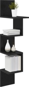 vidaXL Ράφι Τοίχου Επιτοίχιο Μαύρη Δρυς 32 x 21 x 107 cm