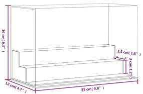 vidaXL Κουτί Βιτρίνα Διάφανο 25 x 12 x 16 εκ. Ακρυλικό