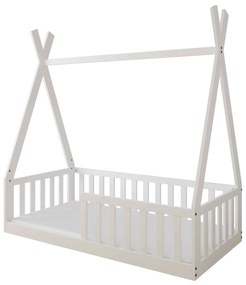 Κρεβάτι  Montessori Tipi με κάγκελα White  70x140cm  BC50044  BabyCute (Δώρο το Στρώμα)