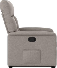 vidaXL Πολυθρόνα Ανακλινόμενη με Ανύψωση Χρώμα Taupe Υφασμάτινη