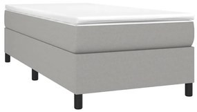 ΠΛΑΙΣΙΟ ΚΡΕΒΑΤΙΟΥ BOXSPRING ΑΝΟΙΧΤΟ ΓΚΡΙ 90X190 ΕΚ. ΥΦΑΣΜΑΤΙΝΟ 3120822