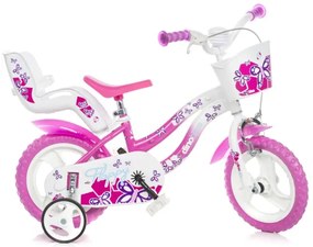 Flappy 12 Inch 21 cm Girls Fixed Gear WhitePinkDino