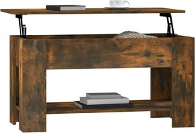 vidaXL Τραπεζάκι Σαλονιού Καπνιστή Δρυς 101x49x52 εκ. Επεξεργ. Ξύλο