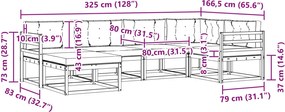 vidaXL Σειρά Καναπέ Εξωτερικού 5 pcs Λευκό και Κρεμ Πολυεστέρας