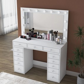 Τουαλέτα Μακιγιάζ Λευκό CACROZA 120x44.5x81.6