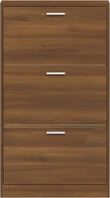 vidaXL Παπουτσοθήκη Καφέ Δρυς 59x17x108 εκ. από Επεξεργασμένο Ξύλο