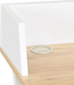 vidaXL Γραφείο Λευκό / Φυσικό Χρώμα 80 x 50 x 84 εκ.