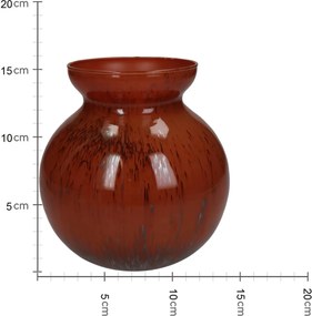 Βάζο ArteLibre Κόκκινο Γυαλί 15x15x16cm