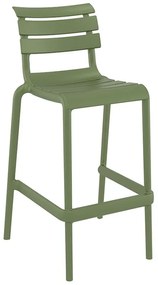 Σκαμπό Helen 75 Olive Green PP 53x55x105cm