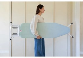 Τραπέζι σιδερώματος Brabantia B 1008892, 124x38 cm, 7 θέσεις ρύθμισης, Μεγάλη θήκη σίδερου, Πράσινο/Μπλε