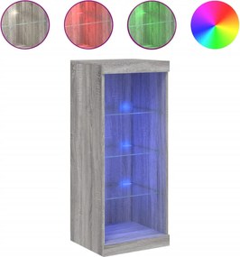 vidaXL Μπουφές με LED Γκρι Sonoma 41 x 37 x 100 εκ.