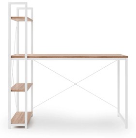 NARVIK B1 desk white / sonoma oak DIOMMI V-CH-NARVIK-B1-BIAŁY/SONOMA