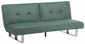 Καναπές κρεβάτι Berwyn 1559, Λειτουργία ύπνου, Πράσινο, 190x88x79cm, Πόδια: Μέταλλο