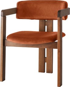 Καρέκλα Καρυδιά / Κεραμιδί CO 58x49x76