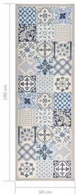 vidaXL Πατάκι Κουζίνας Σχέδιο Μωσαϊκό Πλενόμενο 60 x 180 εκ.