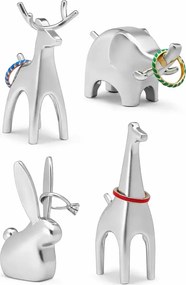 Σετ 4 Μεταλλικές Βάσεις δαχτυλιδιών ματ χρωμίου/ Umbra