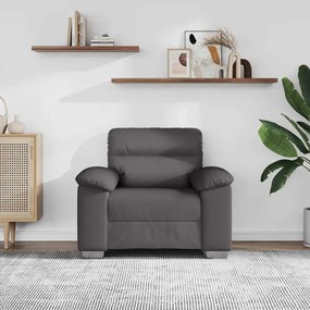 vidaXL Πολυθρόνα Γκρι 100 x 81 x 84 εκ. από Συνθετικό Δέρμα