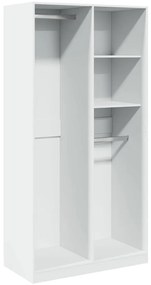 vidaXL Ντουλάπα Λευκή 100x50x200 εκ. από Επεξεργασμένο Ξύλο