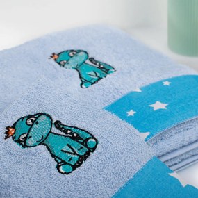 Παιδικές Πετσέτες (Σετ 2τμχ) Dimcol Dinosaur 179 Sky Blue