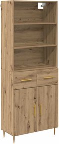 vidaXL Highboard Artisan Oak 69,5 x 34 x 180 εκ. Επεξεργασμένο ξύλο