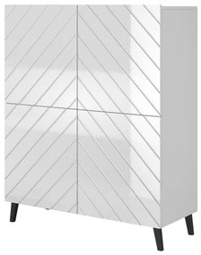 CABINET 100 ABETO mat white/ gloss white DIOMMI CAMA-ABETO-REGAL-BI/BI