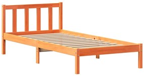 vidaXL Σκελετός Κρεβ. Χωρίς Στρώμα Καφέ Κεριού 90x200 εκ Μασίφ Πεύκο