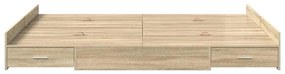 vidaXL Κρεβάτι με αποθηκευτικό χώρο Sonoma Δρυς 160 x 200 cm