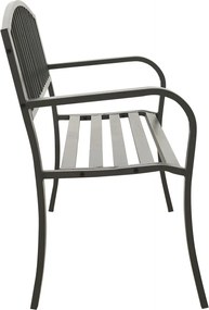 vidaXL Παγκάκι Κήπου Γκρι 120 εκ. Ατσάλινο