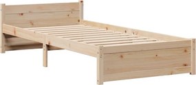 vidaXL Πλαίσιο Κρεβατιού Κεφαλάρι 75x190εκ. Μασίφ Πεύκο