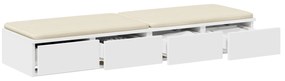 vidaXL Συρταριέρες Λευκές 120x36,5x16,5 εκ από κατασκευασμένο ξύλο