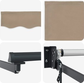vidaXL Ηλεκτρικό Αναδιπλούμενο Σκίαστρο Μπεζ 4 x 3 μ