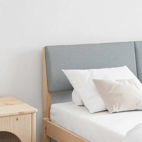 vidaXL Ταπετσαρισμένο κεφαλάρι Ανοιχτό γκρι 135 cm